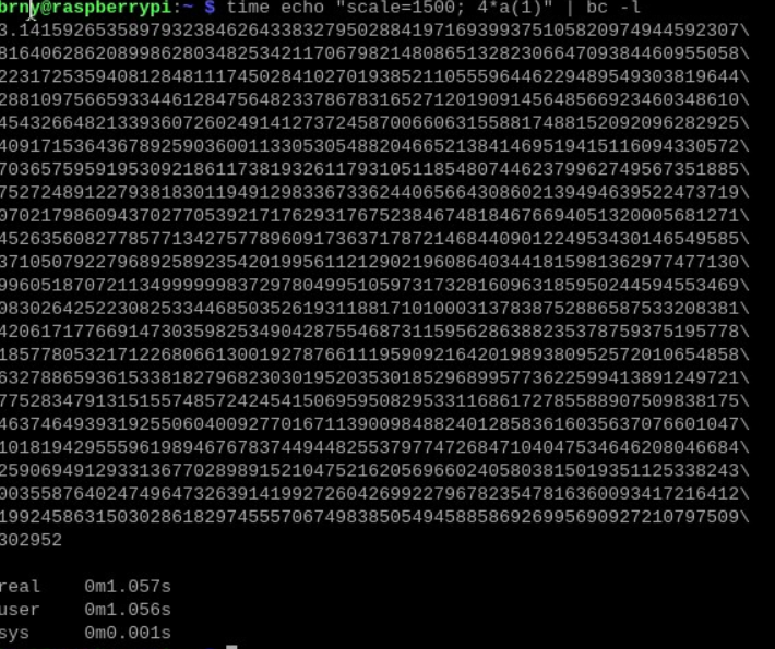 1500 Digits of pi